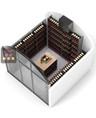 Aménagement de cave en métal pour 1968 bouteilles - Fabrication spécifique - Essentiel System - H=220cm et H170cm Ma Cave à Vin