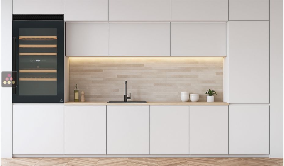 Cave à vin 2 températures de conservation et/ou de service en colonne