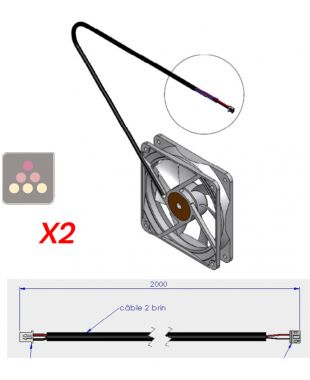 Deux ventilateurs extraction air chaud pour cave encastrée TRANSTHERM