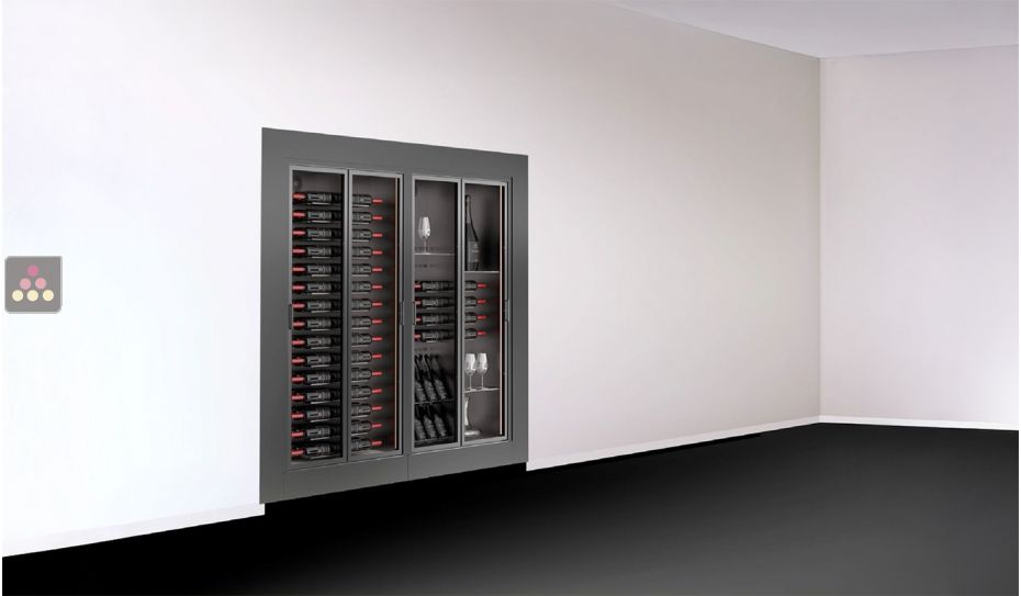 Combiné encastrable de 2 vitrines à vin multi-températures - Home  - Cadre - Equipement mixte - P36cm