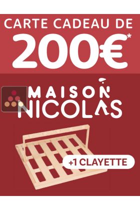 Carte Cadeau NICOLAS 200€ du 18/08/2025 au 19/10/2025 suivant conditions + Une clayette de présentation ACI-SOM640