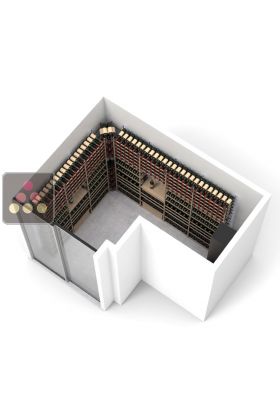 Aménagement de cave Bois et métal pour 994 bouteilles - Fabrication spécifique - Essentiel Bois