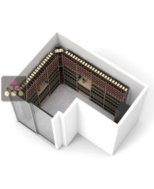 Aménagement de cave Bois et métal pour 994 bouteilles - Fabrication spécifique - Essentiel Bois ARCHITECTURE INTERIEURE DU VIN