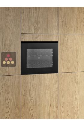 Cave à vin 2 températures de service encastrable en colonne auto-ventilée - Ouverture Push Open