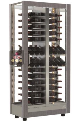 Vitrine à vin - Home - 4 côtés vitrés - Habillage interchangeable - Équipement mixte