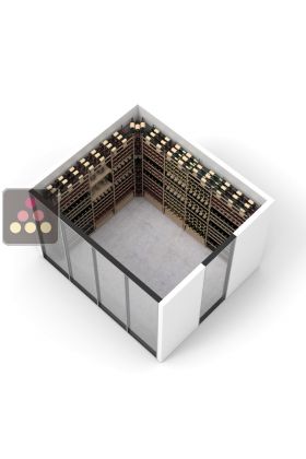 Aménagement de cave Bois et métal pour 778 bouteilles - Fabrication spécifique - Essentiel Bois