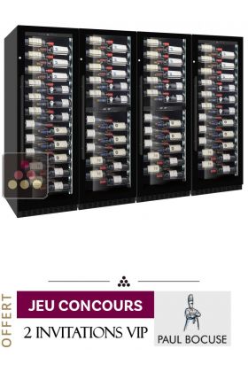 Combiné de 2 caves à vin mono-température et 2 caves bi-température de service ou de conservation