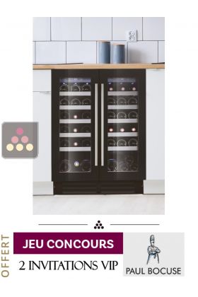 Cave à vin 2 températures de service encastrable sous plan
