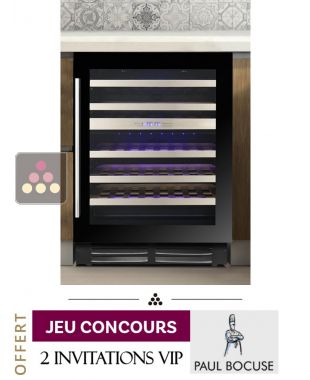Cave à vin de service et de conservation 2 températures encastrable sous plan - Porte de 78cm LE CHAI
