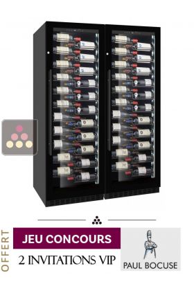 Combiné de 2 caves à vin mono-température de service ou de conservation