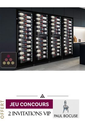 Combiné de 2 caves à vin mono-température et 2 caves bi-température de service ou de conservation