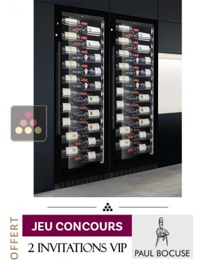 Combiné de 2 caves à vin mono-température de service ou de conservation enchassable LE CHAI