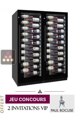 Combiné de 2 caves à vin mono-température de service ou de conservation 