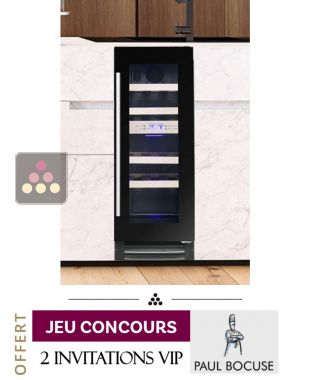 Cave à vin 2 températures de service encastrable sous-plan - Porte de 78cm LE CHAI