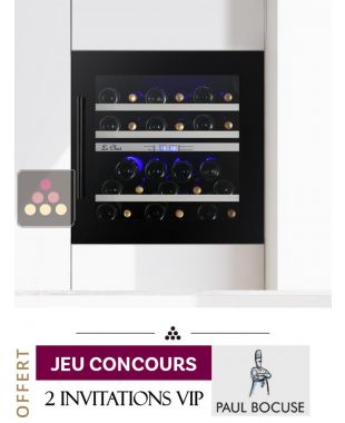 Cave à vin 2 températures de service et de conservation encastrable en colonne LE CHAI