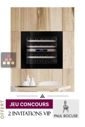 Cave à vin 2 températures de service encastrable en colonne auto-ventilée