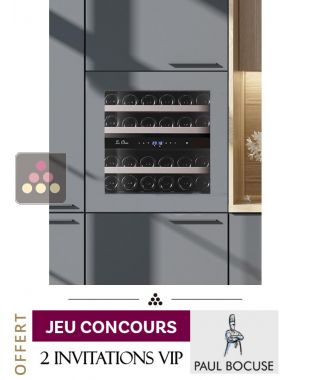 Cave à vin 2 températures de service encastrable en colonne auto-ventilée avec façade habillable LE CHAI