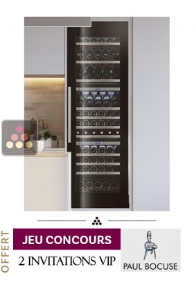 Cave à vin 3 températures de conservation et de service encastrable en colonne