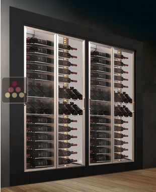 Combiné encastrable de 2 vitrines à vin - Home - Equipement mixte - Cadre droit CALICE DESIGN
