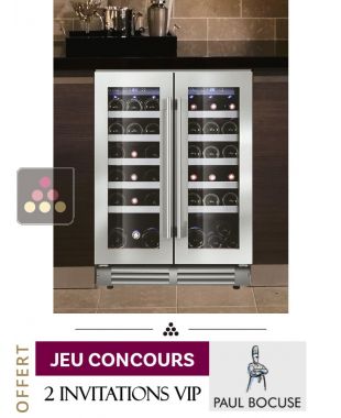 Cave à vin 2 températures de service encastrable sous plan LE CHAI