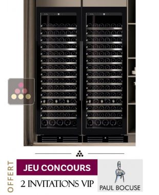 Combiné de 2 caves à vin enchassables deux températures de service LE CHAI