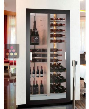 Vitrine à vin encastrable- Home - Cadre droit - Equipement mixte CALICE DESIGN