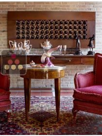 Mur de 60 bouteilles de 75cl en position horizontale ENOOFFICINA