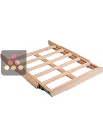 Clayette coulissante en h&ecirc;tre pour caves &agrave; vin de la gamme Tradition 2015 La SOMMELIERE