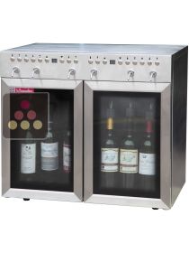 Distributeur de vin au verre 2 Températures 6 bouteilles avec système de conservation La SOMMELIERE