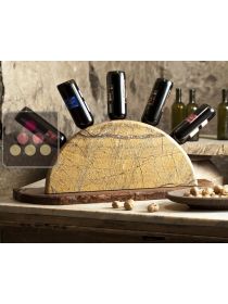 Présentoir à bouteilles de table en pierre et en bois IT'S STONE