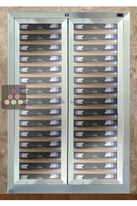 Vitrine sur-mesure de conservation et de service du vin - Compresseur d&eacute;port&eacute;