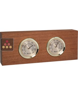 Thermomètre / Hygromètre avec support en bois Ma Cave à Vin