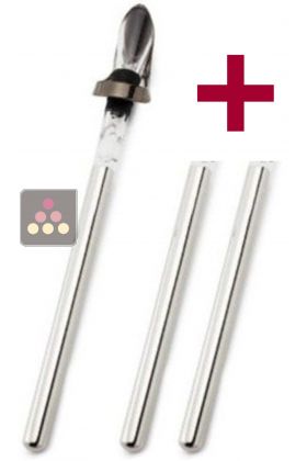 Rafra&icirc;chisseur pour 1 bouteille avec bec verseur Vinoice + 2 Tiges r&eacute;frig&eacute;rantes suppl&eacute;mentaires