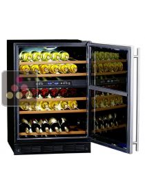 Cave &agrave; vin de service 2 zones de temp&eacute;ratures encastrable La SOMMELIERE