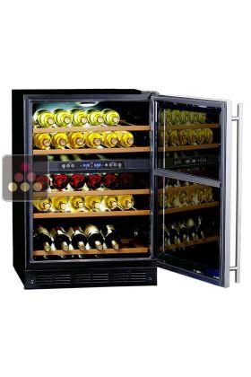 Cave &agrave; vin de service 2 zones de temp&eacute;ratures encastrable