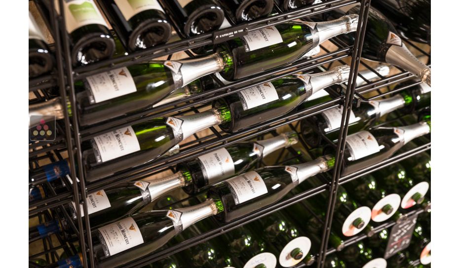 Tablette de présentation horizontale pour rangement modulaire Architecture Intérieure du Vin - Largeur 60cm