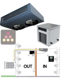 Climatiseur de cave naturelle jusqu'à 48m3 avec gestion de l'hygrométrie - Evaporateur plafonnier FRIAX