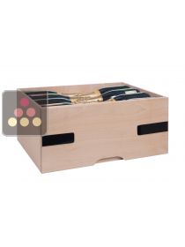 Tiroir en hêtre massif pour caves à vin de la gamme Prestige La SOMMELIERE