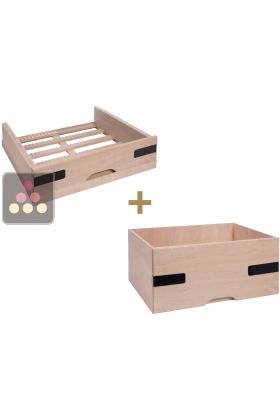 Lot de 2 tiroirs Grands crus + Champagnes