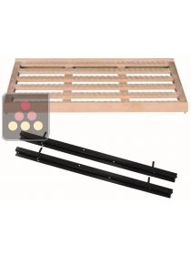 Clayette coulissante en hêtre massif pour caves à vin de la gamme Prestige La SOMMELIERE