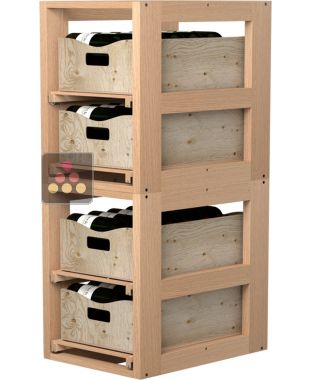 Lot de 2 meubles de rangement en bois pour 4 caisses bois VISIORACK