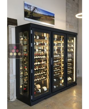 Vitrine à vin climatisée sur mesure 1 température - vitrage côté gauche Ma Cave à Vin