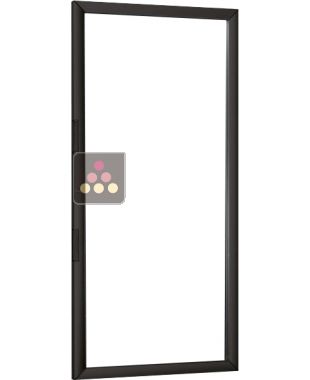 Porte vitrée cadre aluminium noir pour cave à vin ARTEVINO Moyen Modèle ARTEVINO