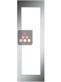 Kit habillage porte inox brossé pour cave encastrable grand modèle LIEBHERR