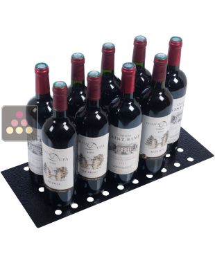 Plaque métallique ajourée pour stockage vertical des bouteilles CLIMADIFF