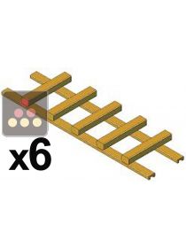 Lot de 6 Clayettes pour casiers modulaires  en hêtre massif MODULOCUBE