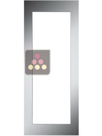 Kit habillage porte inox brossé pour cave encastrable modèle intermédiaire LIEBHERR