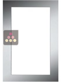 Kit habillage porte inox brossé pour cave encastrable petit modèle LIEBHERR