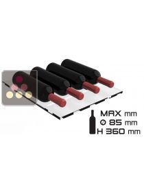 Clayette en plexiglas pour 4 bouteilles horizontales en profondeur CALICE DESIGN