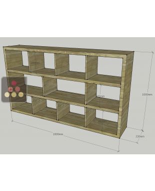 Fourniture d'un Lot de 2 meubles à poser pour niches pour cave climatisée Ma Cave à Vin